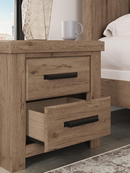 Garistyn Queen Panel Storage Bed, Dresser, Mirror, Chest and Nightstand