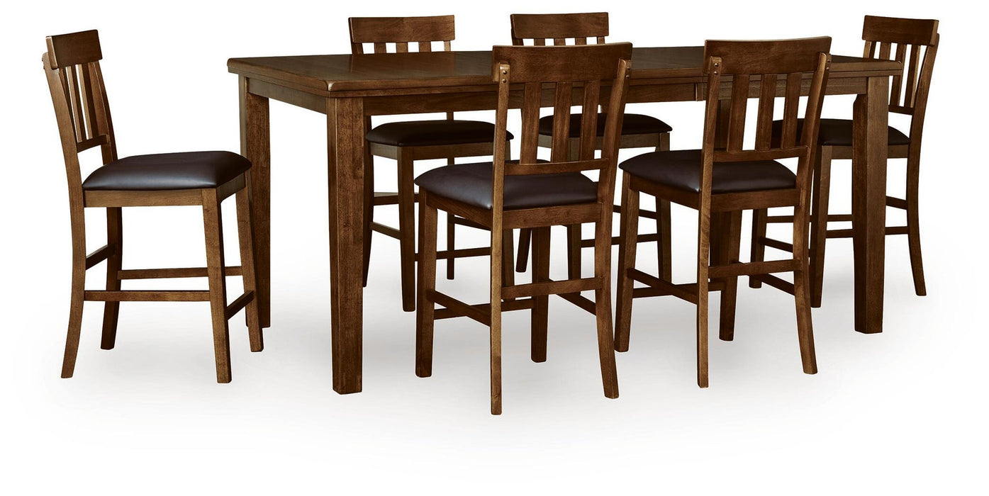 Ralene Counter Height Dining Table and 6 Barstools
