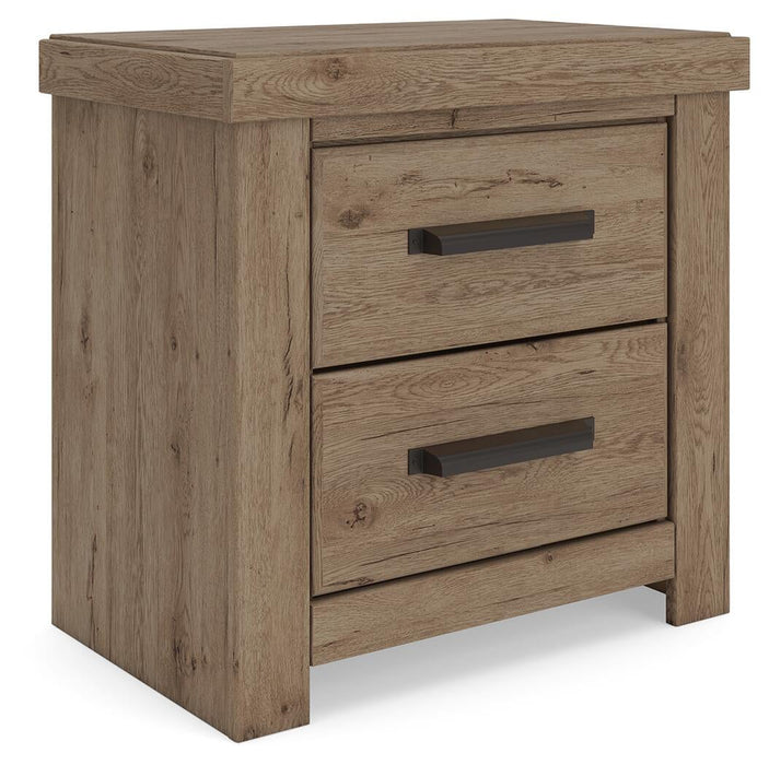 Garistyn Queen Panel Storage Bed. Dresser, Mirror and Nightstand