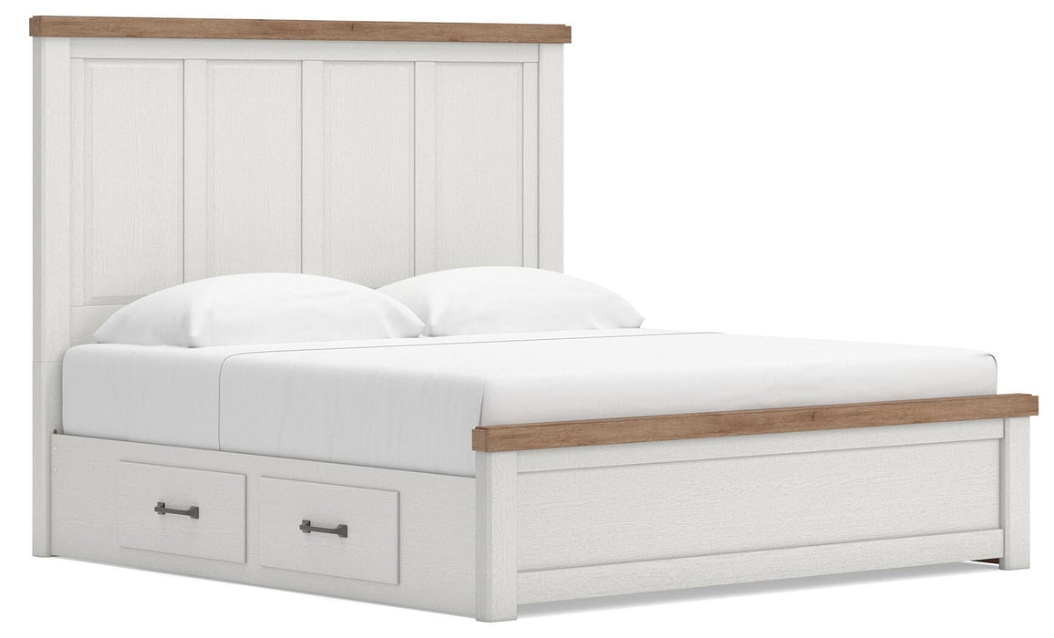 Savonport King Panel Bed with Storage. Dresser, Mirror and Nightstand