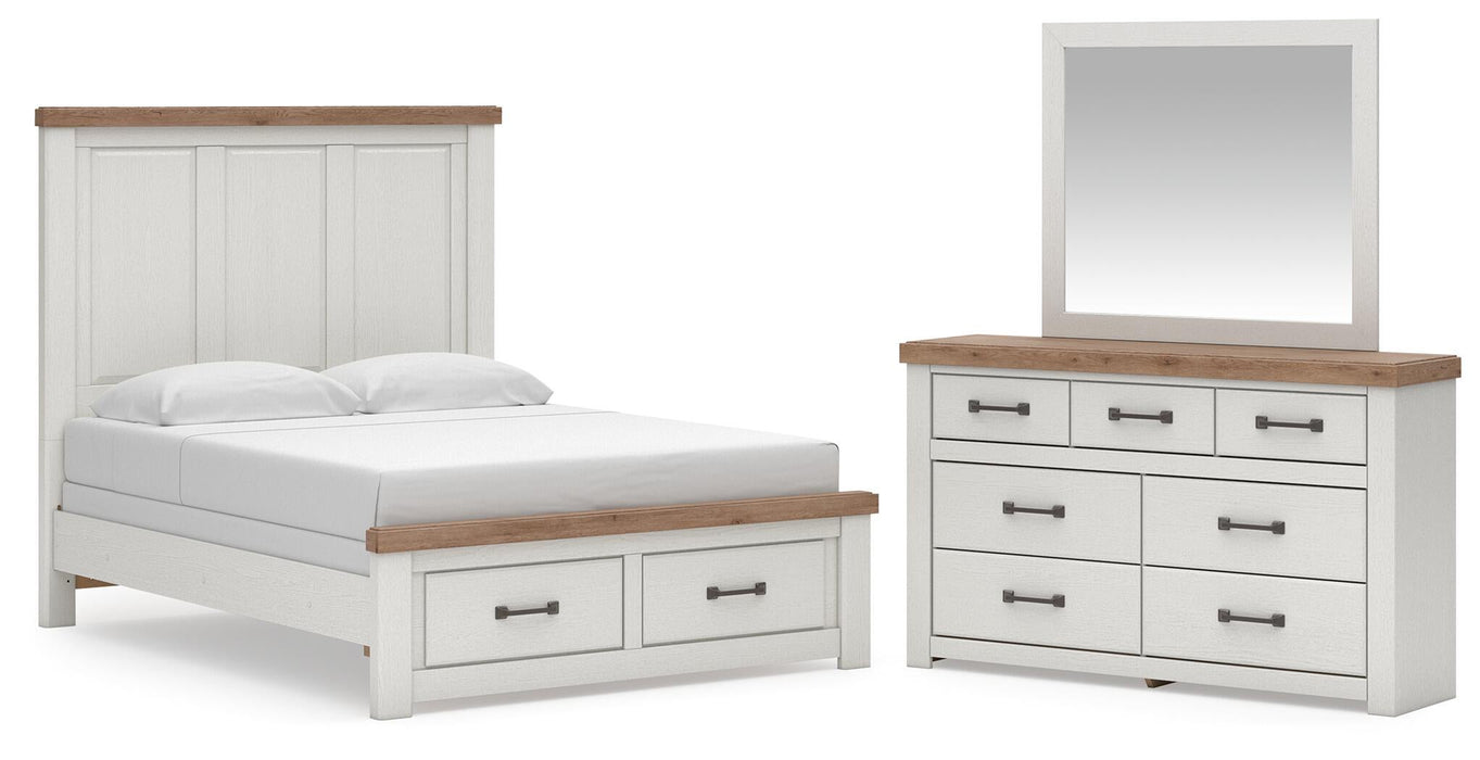 Savonport Queen Panel Storage Bed, Dresser and Mirror