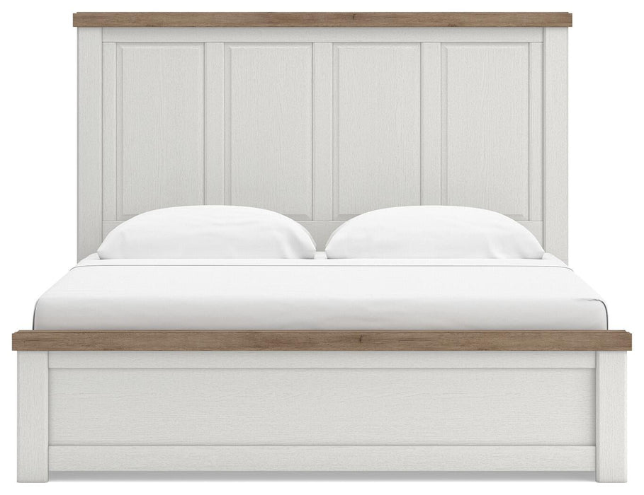 Savonport King Panel Bed with Storage, Dresser and Mirror