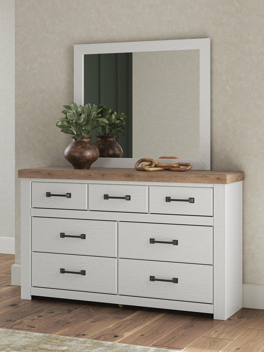 Savonport Twin Panel Bed, Dresser and Mirror