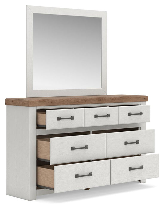 Savonport Twin Panel Bed, Dresser and Mirror