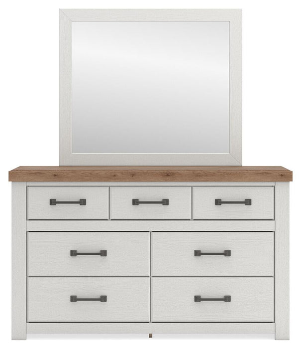 Savonport Full Panel Storage Bed, Dresser and Mirror