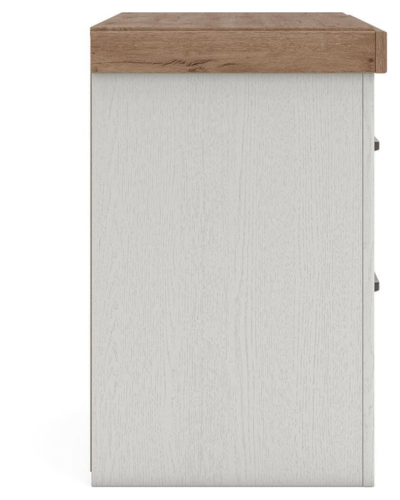 Savonport Twin Panel Storage Bed. Dresser, Mirror and Nightstand
